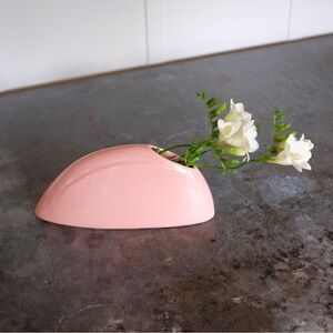 Haeger 1985 Ceramic Half Moon Ikebana Vase